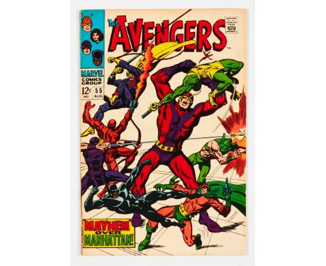 Avengers 55 (1968) Cents copy. Light tanning to inside cover edges, cream pages [vfn]. No Reserve