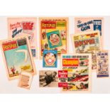 Hotspur with free gifts (1955-63). No 955 wfg Zippy Boomerang and Flyer. 956 wfg Pot Shot Pete,