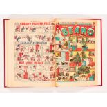 Beano (1947) 301-325. Complete year in bound volume. First Wavy Davy and his Navy by Dudley Watkins;