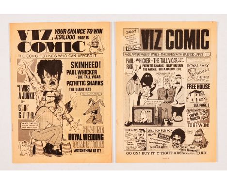 Viz No 6, 7 (1981). Starring Roger Mellie the Man on the Telly, Skinhead, Billy Britain, Biffa Bacon and Pathetic Sharks. Lig
