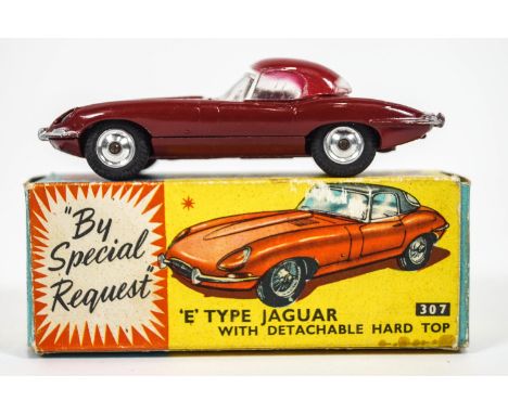 A boxed Corgi 307 E type Jaguar, 9cm long