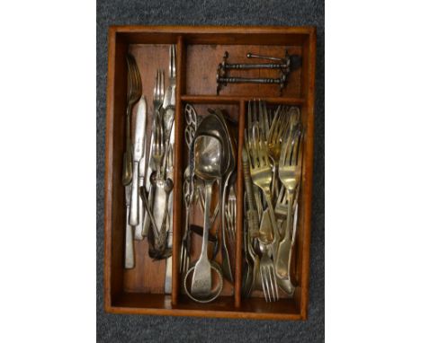 Silver and other flatware etc.