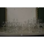 A quantity of glassware.