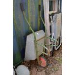 A wheelbarrow.