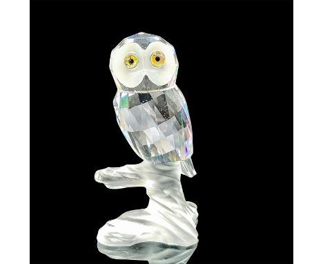 This retired Swarovski crystal owl, sometimes known as Owl on a branch is from the Up in the Trees theme. The owl is made fro