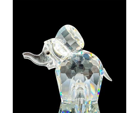 This retired Swarovski crystal large elephant was part of the "African Wildlife"&nbsp;series. Made from clear crystal, with b