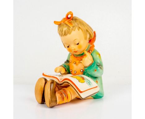 Featuring storybook reading by little girl. Orange accents. Goebel backstamp. Issued: 1981Dimensions: 3"W x 4"HManufacturer: 