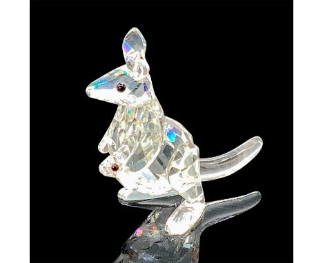 This retired Swarovski crystal mother kangaroo with joey was in the Rare Encounters group. The kangaroo is made from clear cr