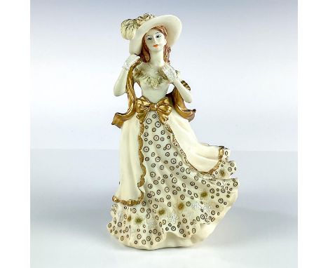 Hand painted; exquisite figurine artistically sculptured with great detail. Cream and gilt coloration.The Leonardo Collection