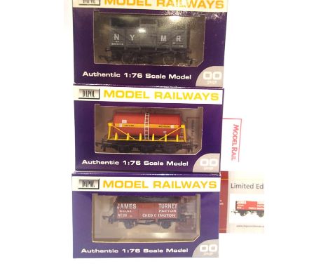 3x Dapol limited edition wagons, Turney 162/200, Satlink Western model rail exclusive, N.Y.M.R, no certificate. P&amp;P Group