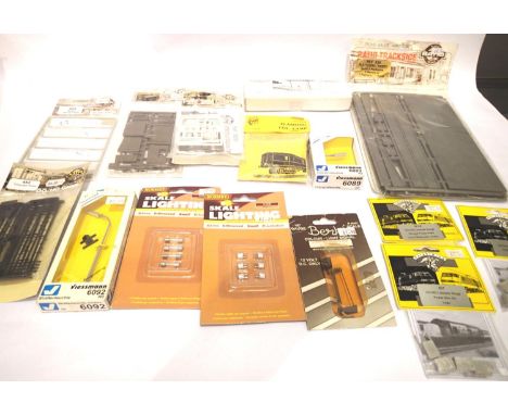 Selection of model rail accessories; Ratio, Knightwing, Hornby etc. Mostly new in packets. P&amp;P Group 2 (£18+VAT for the f