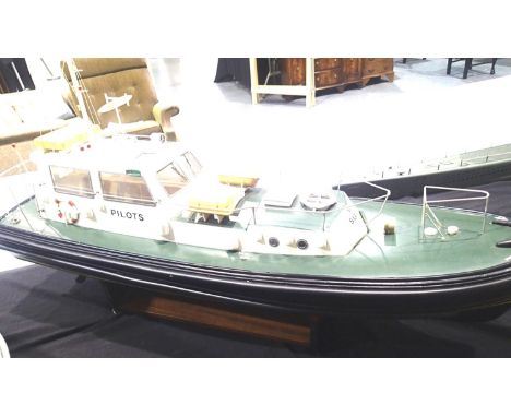 1:12 scale model of Pilot boat Nelson, fitted with some radio control. L: 100 cm, complete with plans and review. Not availab