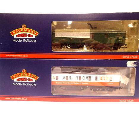Bachmann coaches x2, 39-273A MK1 GUV SR green, 34-331 50ft stanier parcels Tartan Arrow. P&amp;P Group 1 (£14+VAT for the fir