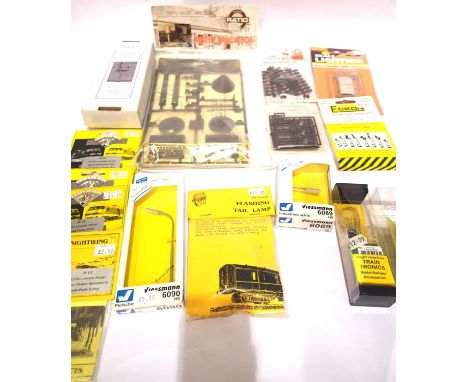 Selection of model rail accessories; Ratio, Knightwing, Hornby etc, mostly new in packets. P&amp;P Group 2 (£18+VAT for the f