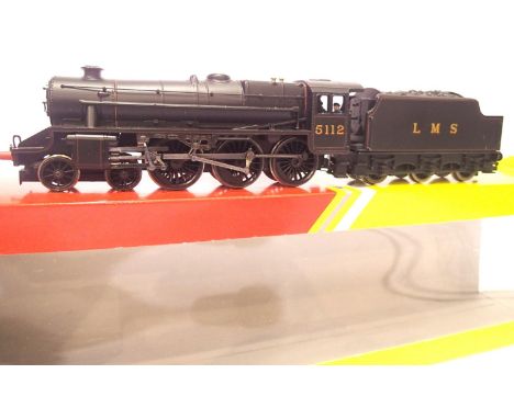 Hornby R2881 class 5, LMS Black 5112, DCC fitted, loco step glued, weight added to front bogie, no front coupling. P&P Group 