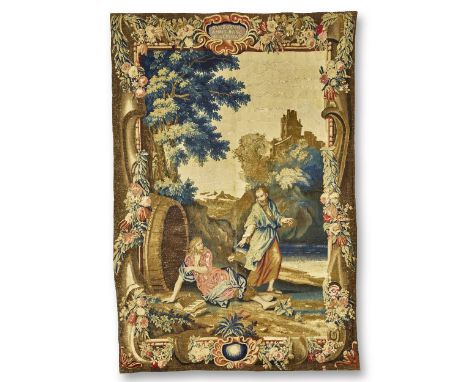 A striking Mortlake tapestry17th century, probably based on the etchings of Salvator Rosa (Italian, 1615-1673)Woven in wools 