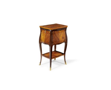 A Louis XV ormolu mounted tulipwood and amaranth serpentine table en chiffonnièreStamped: 'C. Thibault', mid-18th centuryThe 