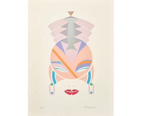 Hamza Arcan (20th Century), Four portrait prints, each numbered 10/100, signed and dated '83 in pencil, paper size 30" x 22",