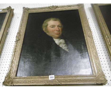 19TH CENTURY GILT FRAMED PORTRAIT, GENTLEMAN