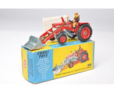 Corgi No. 69 Massey Ferguson 165 Tractor with Shovel. Displays mostly excellent with little sign of wear. In excellent origin