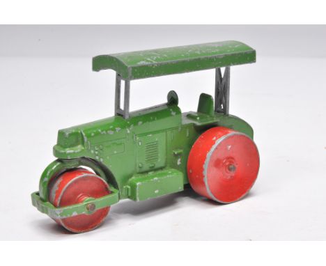 Mactchbox, early Moko large scale Aveling Barford Steam Road Roller. Dark green with red wheels. Displays fair to good, as sh