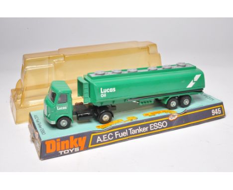 Dinky No. 945 AEC Fuel Tanker. Lucas. Promotional issue. Displays generally excellent. Little sign of wear. In good  original