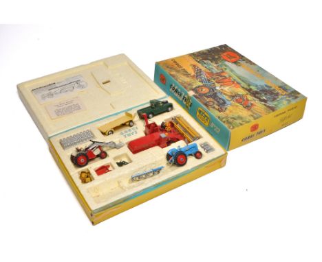 Corgi No. GS22 Agricultural Gift Set. Contents as shown, inc red hub Fordson Major Tractor. Contents display generally good a
