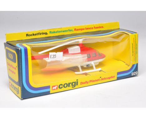 Corgi No. 929 Superman Daily Planet Jetcopter. Displays excellent with little sign of wear. In fair original box, header cut 