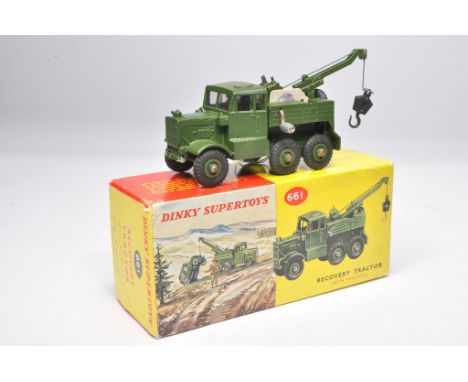Dinky Military No. 661 Recovery Tractor with windows. Displays generally excellent. Little sign of wear. In very good origina