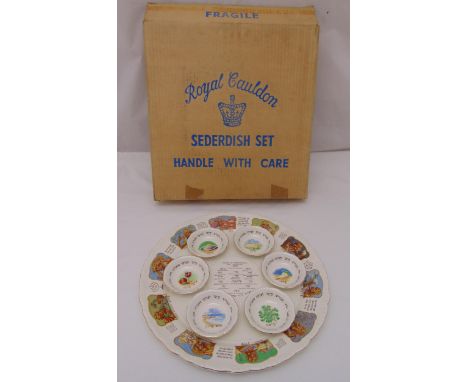 Royal Cauldron ceramic Seder dish set in original packaging