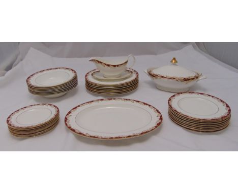Royal Doulton Winthrop dinner service to include plates, bowls, serving dishes and sauce boat and stand (27)
