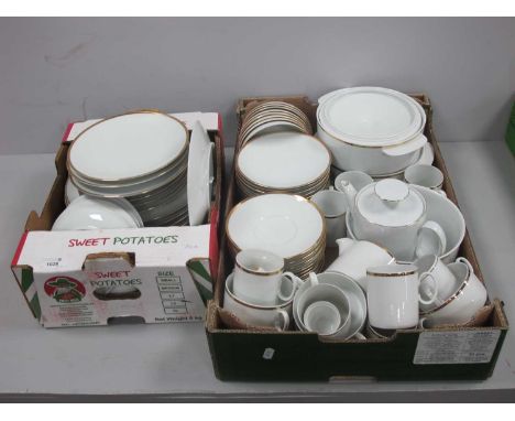 Thomas Germany Dinner Coffee Service, with a gilt rim, plates, coffee cup-saucer, tureens:- Two Boxes.