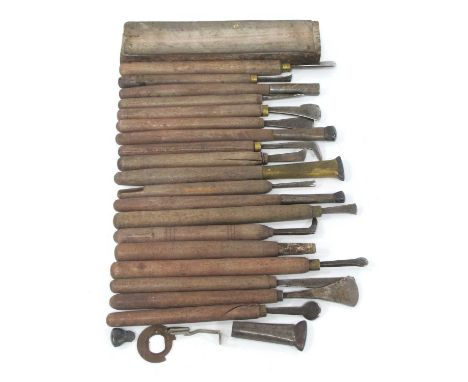 Silver Burnishing Tools, approximately nineteen:- One Tray.
