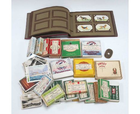 Packets of Cigarette Cards, Gallaher Park Drive cigarettes, champions, Churchmans Holidays in Britain, Wills cigarettes Engli