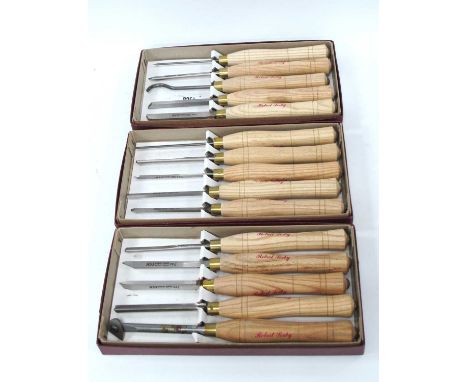 Sorby Micro Turning Tool Sets fifteen Implements in three boxes.