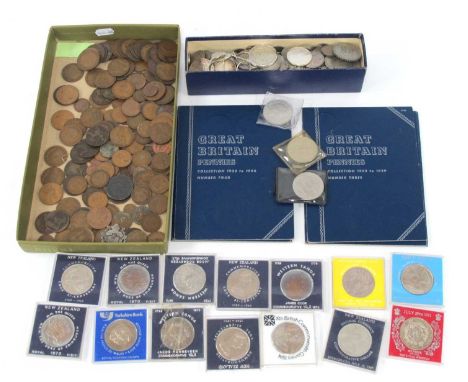 Large Collection Of GB And World Coinage, includes two USA silver 'Morgan' Dollars, 1860 Victoria 'Gothic' Florin, GB Pennies