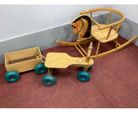 Galt Toys Child's Tractor and Rocking Horse (2).