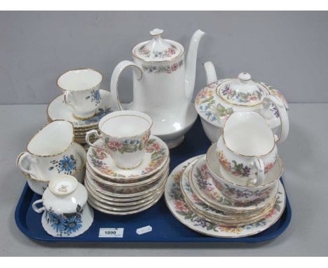 Paragon 'Country Lane' Tea Ware of Twenty Pieces Including Large Teapot, 'Belinda' coffee pot and other tea ware:- One Tray.