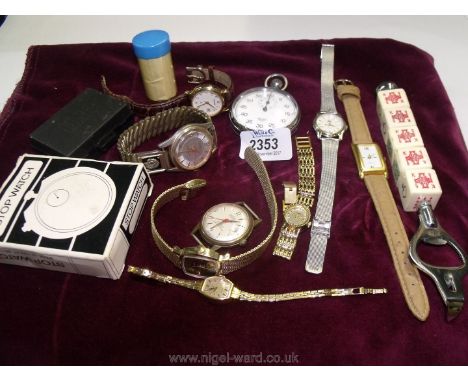 A quantity of Watches including six ladies wristwatches (Rotary, Accurist, etc.) together with two gents wristwatches (Josmar