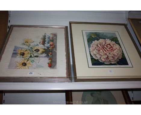 An Andrea Kelland limited edition Print 'Peony', no. 52/120 along with a limited edition Print by Frances A. Shearing 'Summer