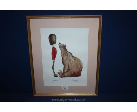 A limited edition Print entitled Bearskin by Minter-Kemp, no. 23/800