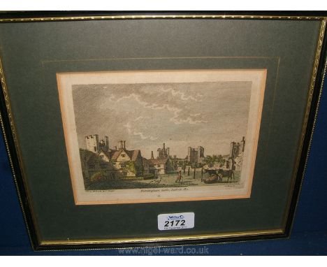 An 18th c. Print of Framlingham Castle, Suffolk pub. 1785 by S. Hooper