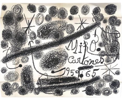 * JOAN MIRO, CARTONES 1959 - 1965 lithograph on paper 47cm x 61cm Unframed.