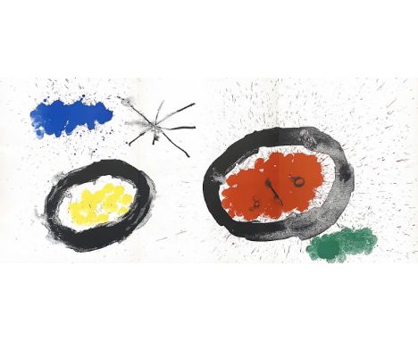 * JOAN MIRO, UNTITLED LITHOGRAPH lithograph on paper 38cm x 84cm Unframed.
