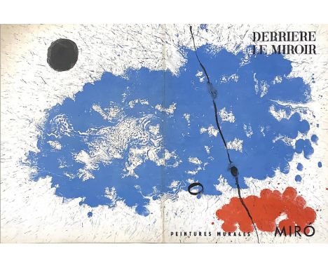 * JOAN MIRO, DERRIERE LE MIROIR, PEINTURES MURALES lithograph on paper 39cm x 28cm Unframed.