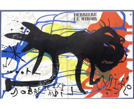 * JOAN MIRO, DERRIERE LE MIROIR lithograph on paper, edition of 150 37cm x 56cm Mounted and unframed.
