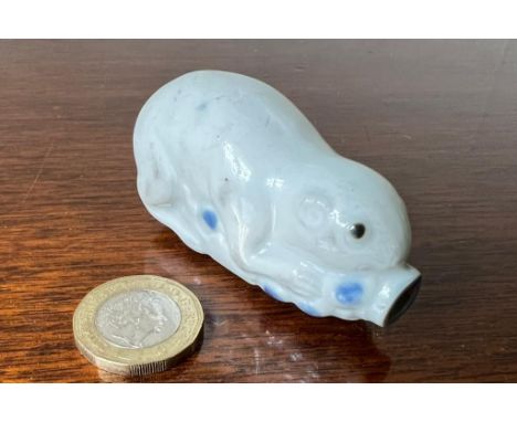 CERAMIC ANIMAL FORM SNUFF BOTTLE

 
