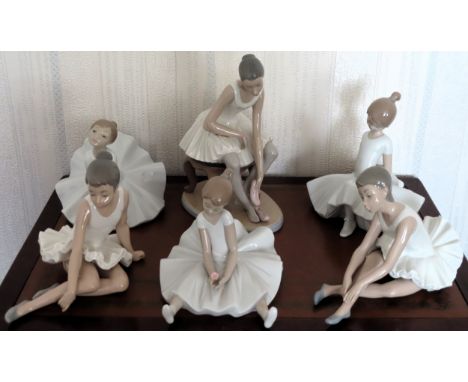 Six various Nao ceramic ballerinas

all used and unchecked 