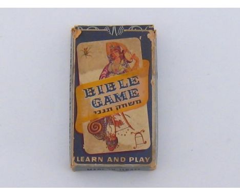 A set of Israeli  playing cards in English & Hebrew by Ze'ev Raban, circa 1940s, the cards still sealed, in their original bo