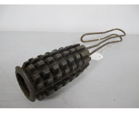 WWI Austrian Zeitzunder Hand Grenade, with no fuse cap.